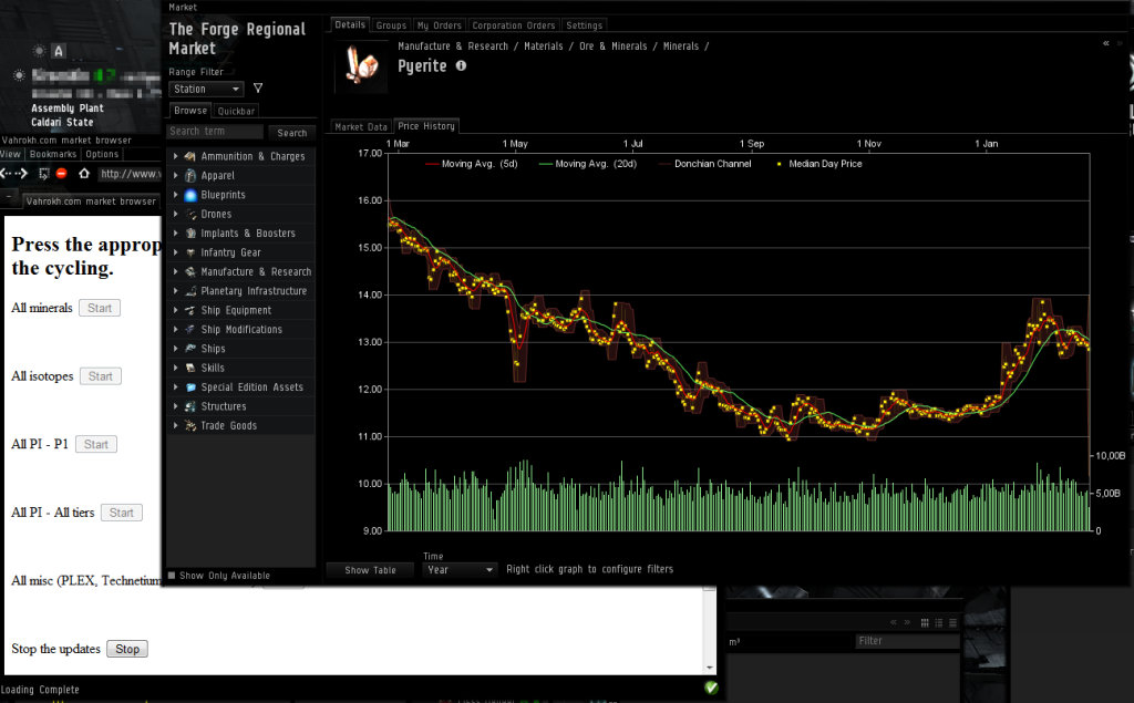 EvE markets status: importing markets into the EvE client cache