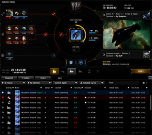 EvE Online new Industry User Interface